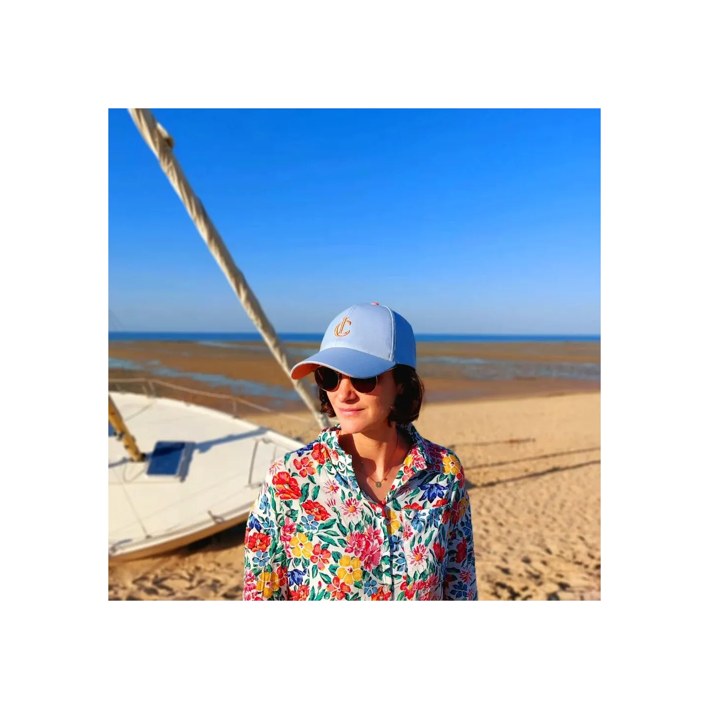 Light Blue Recycled Polyester Baseball Cap - Le chapoté   Reference: 18187| Chapellerie Traclet