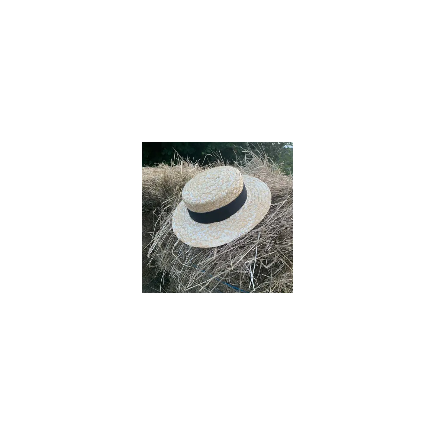 canotier paille naturel