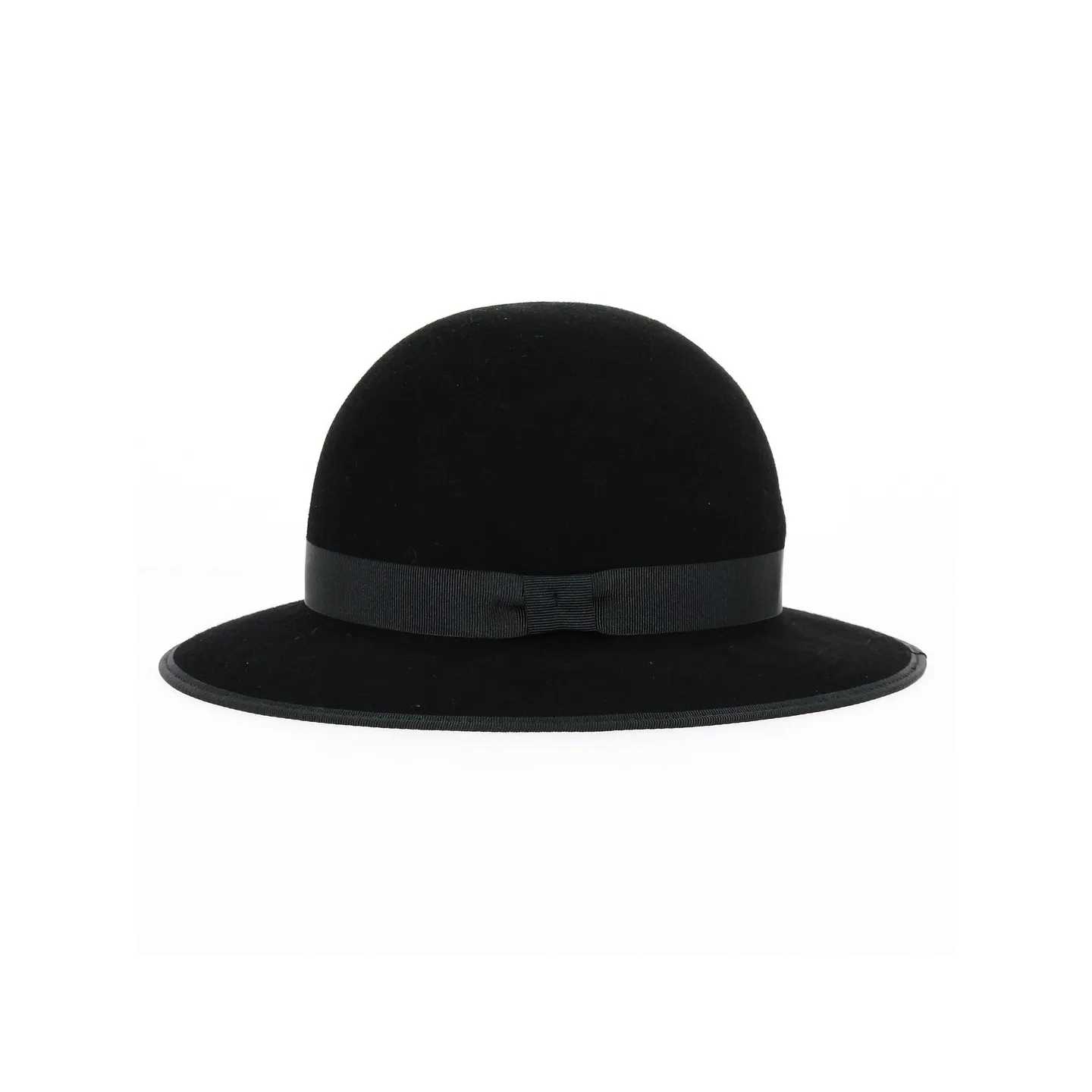Black Wool Felt Chouan Wide-Brimmed Hat - Traclet Reference: 18215 | Traclet Hat Shop
