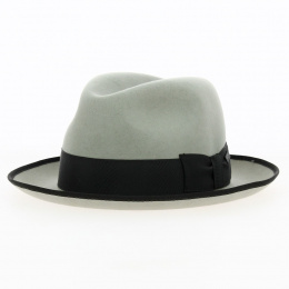 Grey Fur Felt Oxford Fedora Hat - Guerra