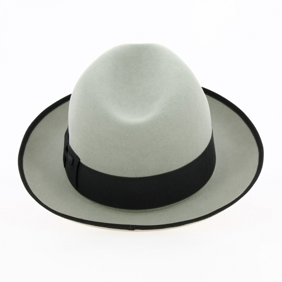 Grey Fur Felt Oxford Fedora Hat - Guerra