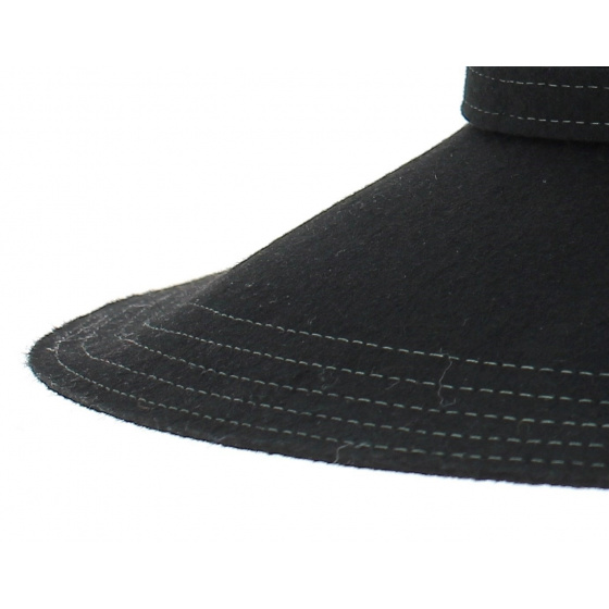 Unformed Wool Felt Wide Brim Hat - Traclet