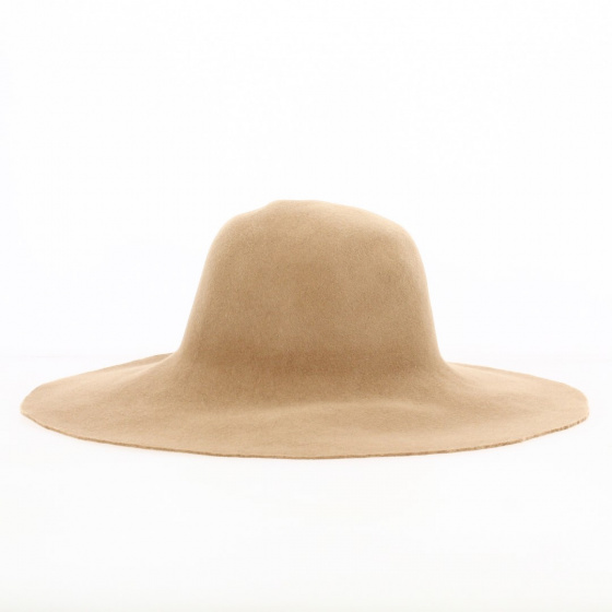Unformed Wool Felt Wide Brim Hat - Traclet