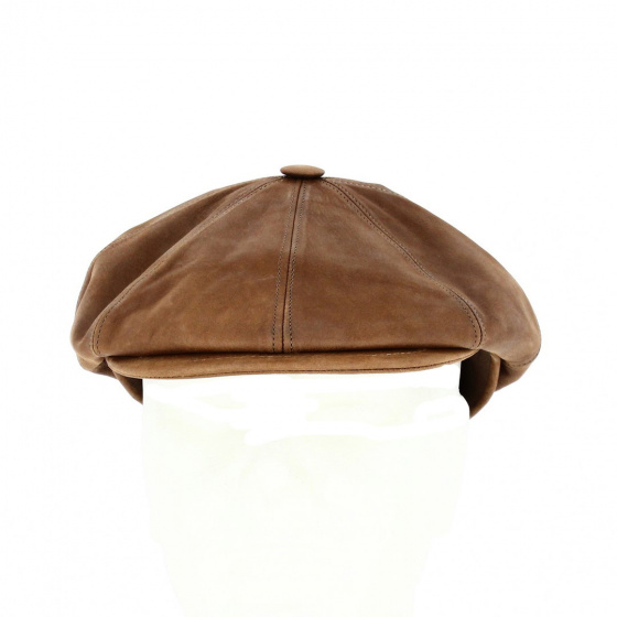 Brown Wayne Leather Cap - Traclet