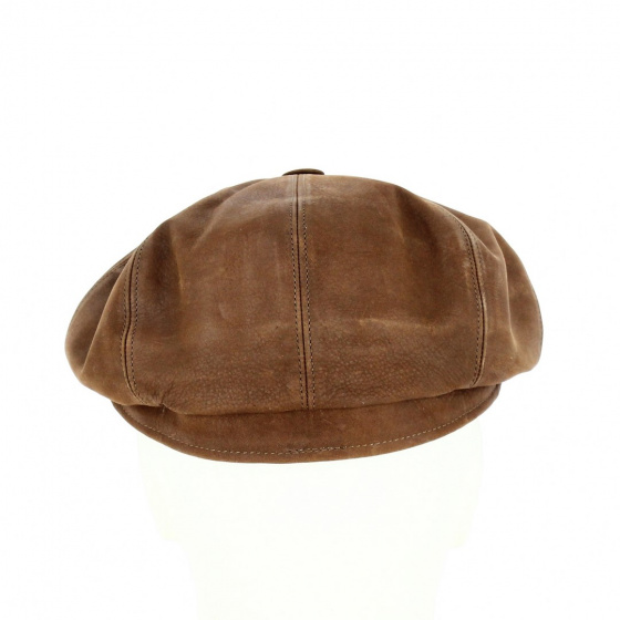 Brown Wayne Leather Cap - Traclet