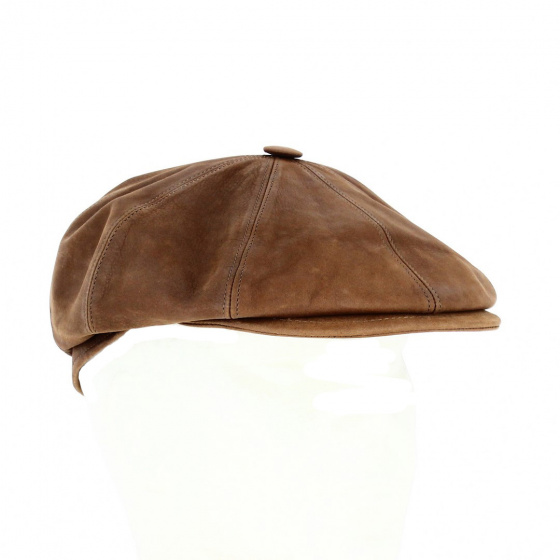 Brown Wayne Leather Cap - Traclet