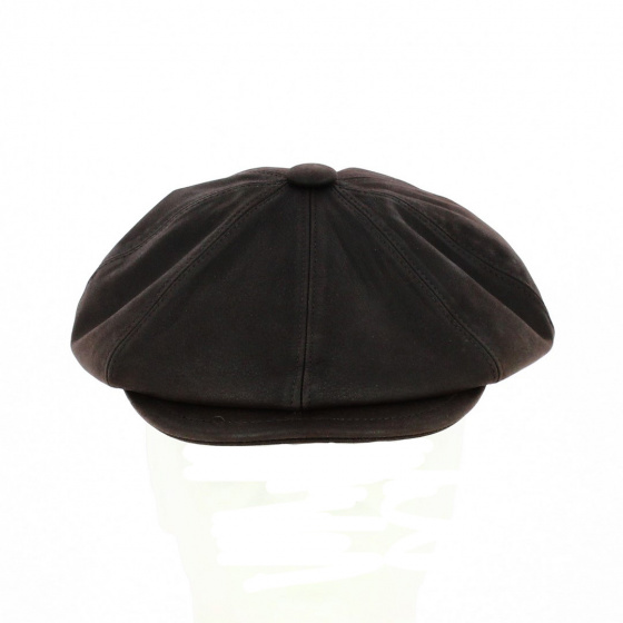 Brown Wayne Leather Cap - Traclet