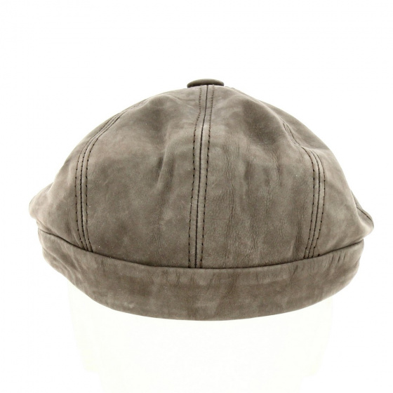 Casquette Cuir Wayne Taupe - Traclet Casquette Cuir Wayne Taupe - Traclet