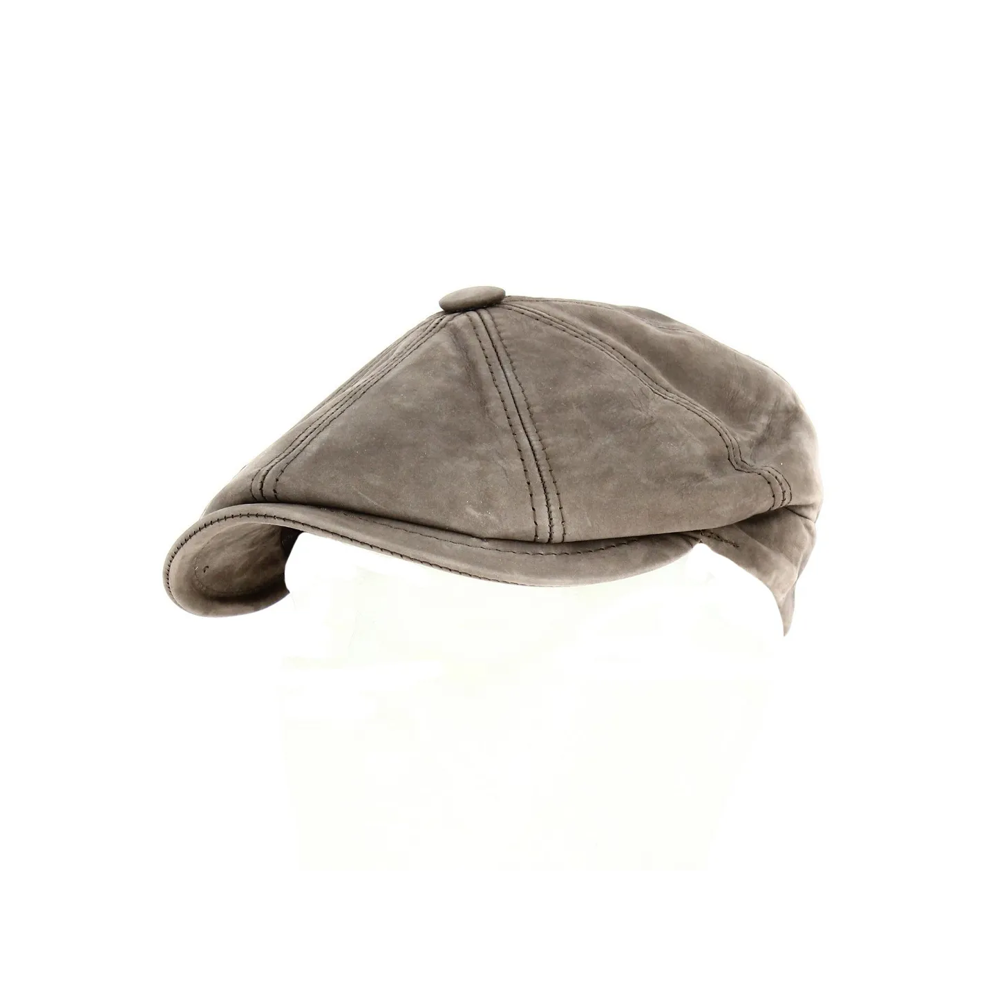Casquette Cuir Wayne Taupe - Traclet Reference : 18237 | Chapellerie Traclet