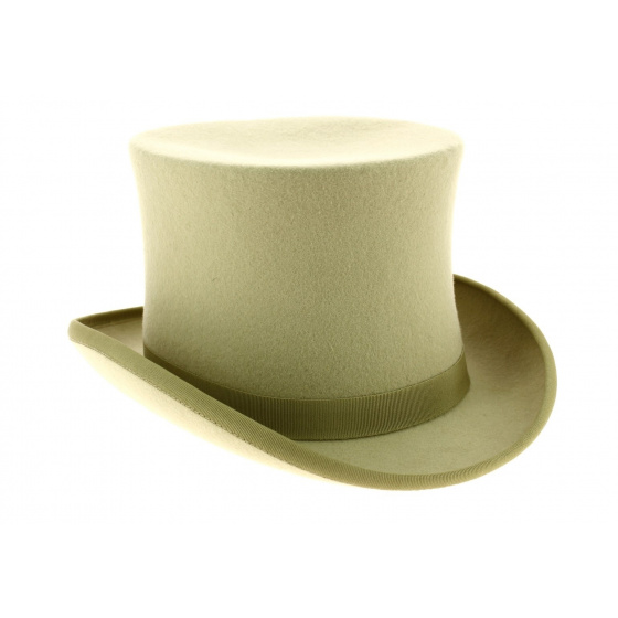 Pale Yellow Felt Top Hat - Traclet