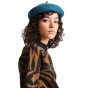 Audrey Wool Beret Atlantic Blue - Brixton