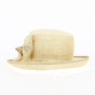 Aurelie Beige Straw Ceremonial Hat - Traclet