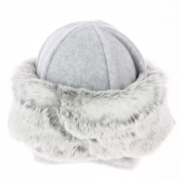 Faux Fur Toque Gray Earmuffs - Traclet