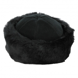 Black Polar Marmot Beanie & Black Faux Fur - Traclet