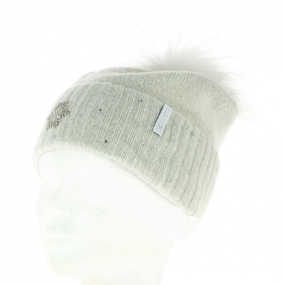 Betty White Wool Fur Pompom Beanie - Kristo