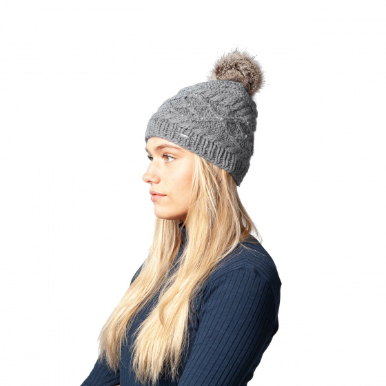 Claire Grey Pom Pom Beanie - Barts