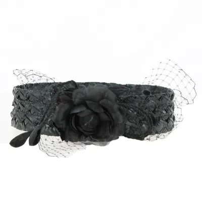 Bandeau de Cérémonie Léonie Noir - Traclet Reference : 13183 | Chapellerie Traclet