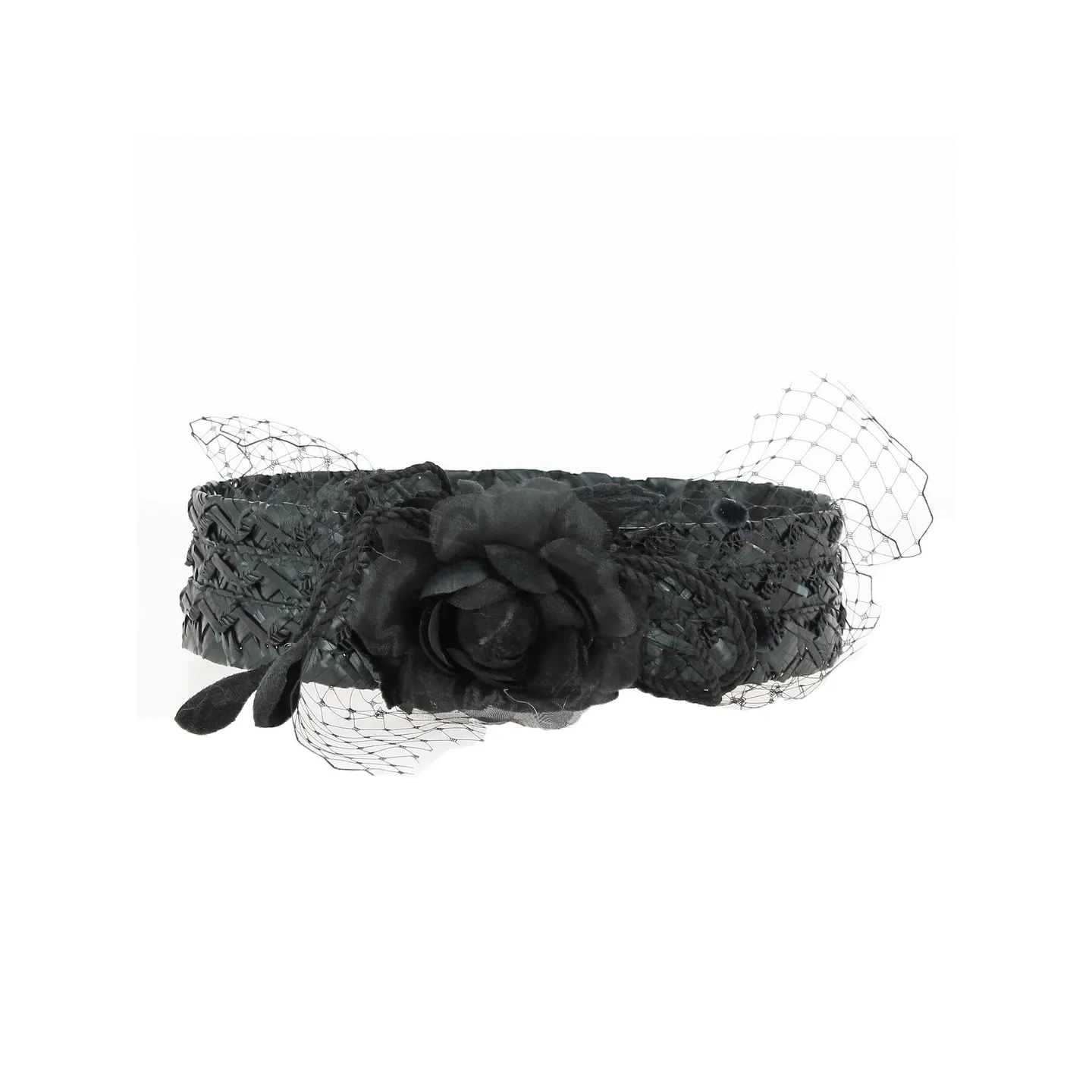Léonie Black Ceremonial Headband - Traclet Reference: 13183 | Traclet Hat Shop