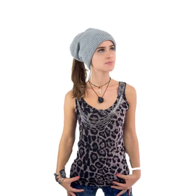 Long slouchy grey beanie - Freeboard Reference: 7190 | Traclet Hat Shop