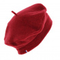 Denise Heathered Red Fleece Beret made in France - Traclet