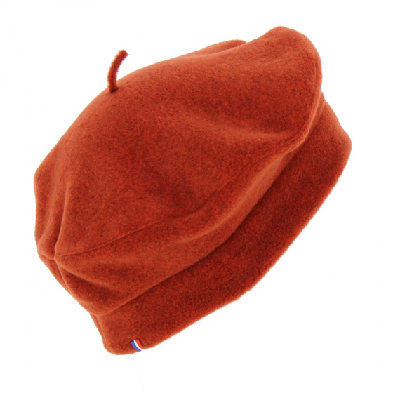 Burnt Orange Denise Fleece Beret - Traclet
