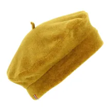 Yellow Denise Polar Fleece Beret - Traclet Reference: 14139 | Traclet Hat Shop