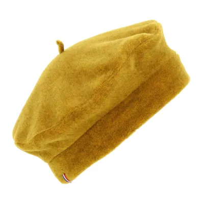 Yellow Denise Polar Fleece Beret - Traclet Reference: 14139 | Traclet Hat Shop