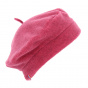 Pink Fleece Beret Denise made in France - Traclet