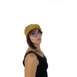 Yellow Denise Polar Fleece Beret - Traclet