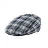Casquette Plate Coton Carreaux Bleu et Grise - Traclet Reference : 8645 | Chapellerie Traclet