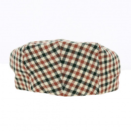 Casquette Enfant Plate à Carreaux Marron et vert - Traclet