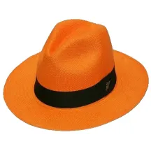 Chapeau Panama El Panecillo Orange  - Chapellerie Traclet Reference : 17960| Chapellerie Traclet