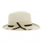 Beige Wool Felt Fedora Hat Adèle - Traclet