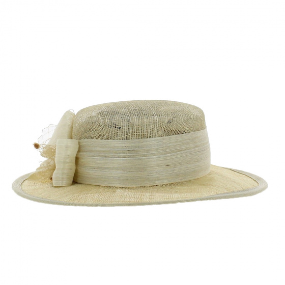 Sidonie Beige Ceremony Hat - Traclet