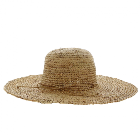 Julia Natural Straw Wide-Brimmed Hat - Traclet