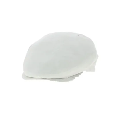 White Hemp Poggy Flat Cap - Flechet Reference: 11362 | Traclet Hat Shop