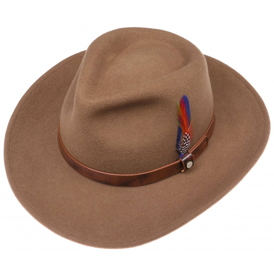 Chapeau Cheval Traveller Feutre Laine Beige - Stetson