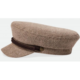 Marin Fiddler Brown Herringbone Cap - Brixton