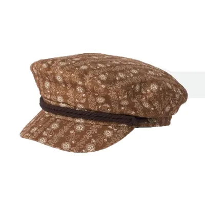 Brown Cotton Flower Fiddler Marine Cap - Brixton Reference: 18273 | Traclet Hat Shop