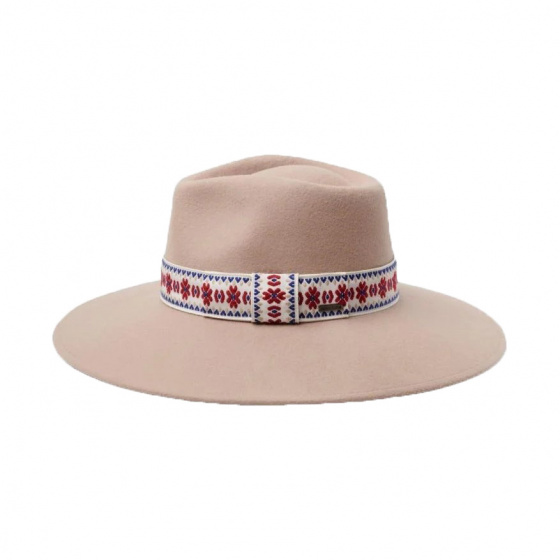 Chapeau Traveller Joanna Feutre Laine Sable - Brixton