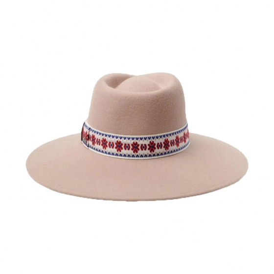 Joanna Wool Felt Traveller Hat Sand - Brixton