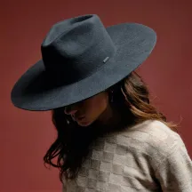 Chapeau Traveller Primrose Feutre Laine Noir - Brixton Reference : 18282 | Chapellerie Traclet