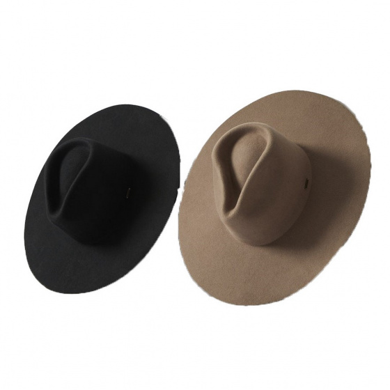 Traveller Hat Primrose Black Wool Felt - Brixton