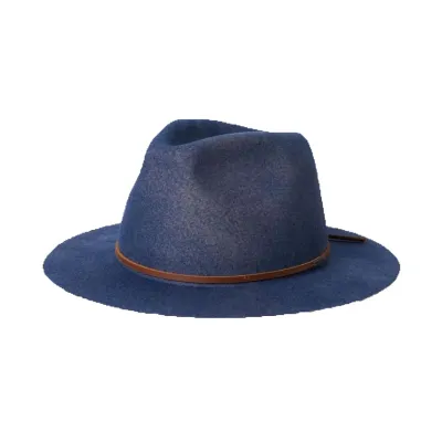 Chapeau Traveller Wesley Bleu chiné - Brixton Reference : 18284 | Chapellerie Traclet