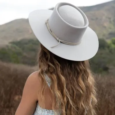Vale Beige Felt Boater Hat - Brixton | Reference: 18286 | Traclet Hat Shop