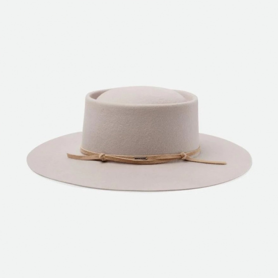 Chapeau Canotier Vale Feutre Beige - Brixton