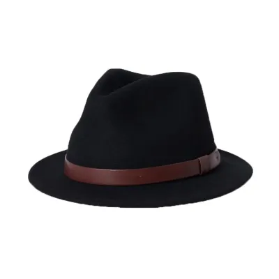Chapeau Fedora Baby Messer Feutre Laine Noir - Brixton | Référence : 18287 | Chapellerie Traclet
