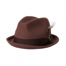 Trilby Gain Brown Wool Felt Hat - Brixton
