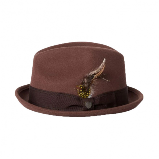 Brown Gain Wool Felt Trilby Hat - Brixton