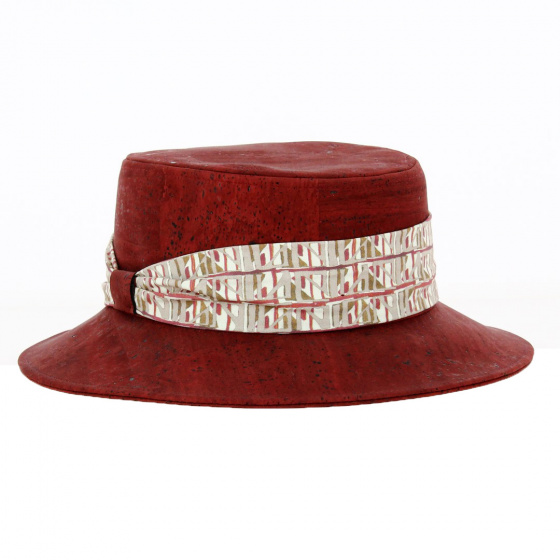 Women's Paule Cork Hat in Red - Crambes
